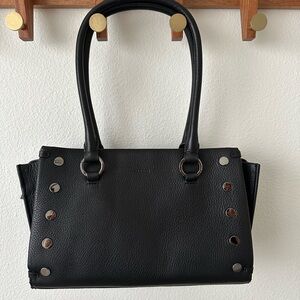 🆕✨ HAMMITT Allen Medium Black Leather & Gunmetal Hardware Shoulder Bag